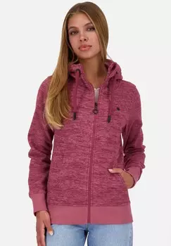 Флисовая куртка YASMINAK HOODED alife & kickin, цвет Mottled Bordeaux