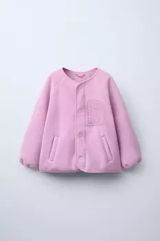Флисовая куртка ZARA, розовый