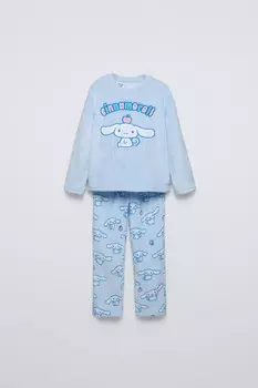 флисовая пижама cinnamorol sanrio ZARA, светло-голубой