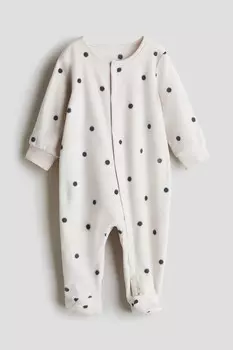 Флисовая пижама H&M, белый