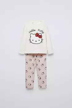 флисовая пижама hello kitty ZARA, розовый