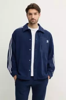 Флисовая рубашка Adidas Originals, темно-синий