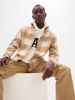 Флисовая рубашка Gap, бежевый
