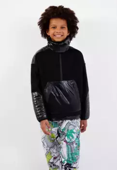 Флисовая рубашка Gulliver с воротником стойкой, черный