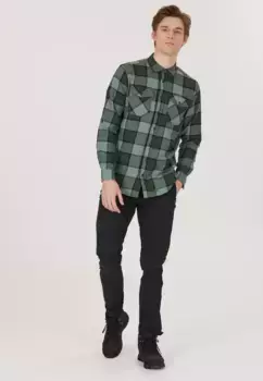 Флисовая рубашка WHISTLER "Каспар" из мягкого хлопкового материала, зеленый