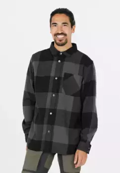 Флисовая рубашка WHISTLER "Vecna", с клетчатым узором, серый