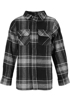 Флисовая рубашка ZIGZAG "Marley" с неподвластным времени клетчатым узором, серый
