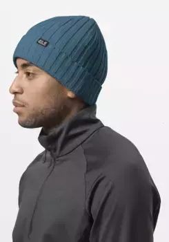 Флисовая шапка Jack Wolfskin "STORMLOCK RIP KNIT CAP", синий