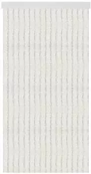 Флисовая штора 160х200 см в однотонную белую полоску, много цветов. Arsvita, белый