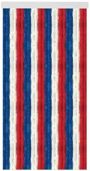 Флисовая штора 160х220 см в однотонную полоску темно-синий - белый, много цветов Arsvita, красный