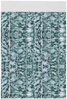 Флисовая штора 80х185 см в однотонную полоску зелено-белая, много цветов Arsvita, зеленый