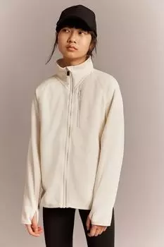 Флисовая спортивная куртка H&M, белый