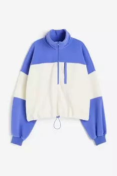 Флисовая спортивная толстовка H&M, синий\белый