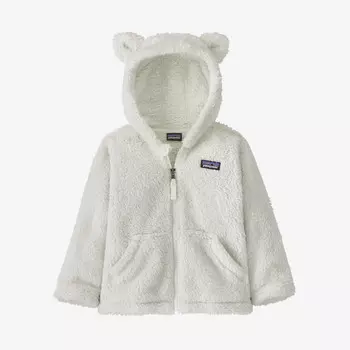 Флисовая толстовка Baby Furry Friends Patagonia, белый