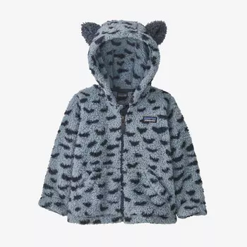 Флисовая толстовка Baby Furry Friends Patagonia, цвет Snowy: Light Plume Grey
