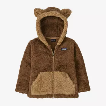 Флисовая толстовка Baby Furry Friends Patagonia, мус коричневый