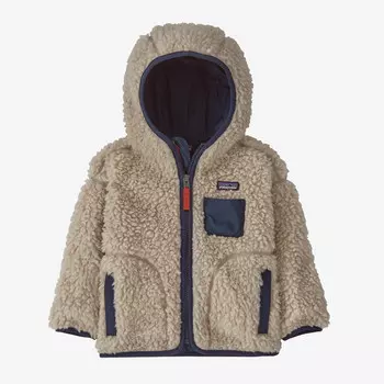 Флисовая толстовка Baby Retro-X Patagonia, цвет Natural w/New Navy