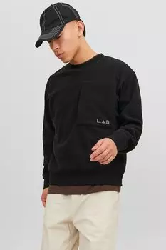 Флисовая толстовка Colab с карманом Jack & Jones, черный
