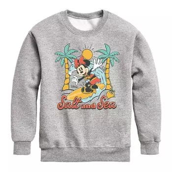 Флисовая толстовка Disney's Minnie Mouse для мальчиков 8–20 лет с солью и морем, цвет Heather Gray