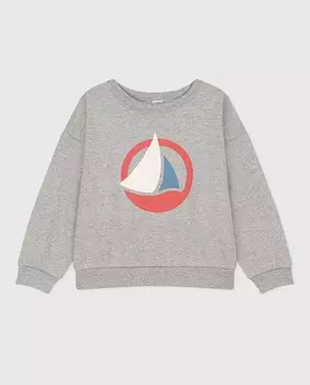 Флисовая толстовка для мальчика Petit Bateau, серый