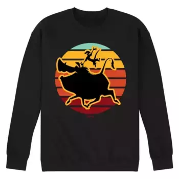 Флисовая толстовка для мужчин «Король лев: Тимон и Пумба» Disney, черный