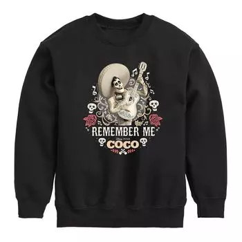 Флисовая толстовка Ernesto с рисунком Ernesto для мальчиков 8–20 лет Disney/Pixar's Coco Licensed Character, черный