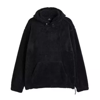 Флисовая толстовка H&M Relaxed Fit Pile, черный