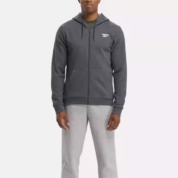 Флисовая толстовка Identity с молнией во всю длину Reebok, темно-серый