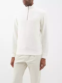 Флисовая толстовка isar с высоким воротником Orlebar Brown, белый