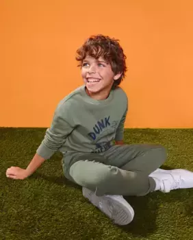 Флисовая толстовка Kids El Corte Ingls, темно-зеленый