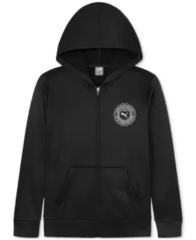 Флисовая толстовка на молнии Big Boys Squad Pack Puma, черный