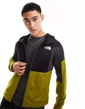 Флисовая толстовка на молнии цвета хаки The North Face Training Mountain Athletic