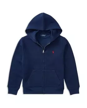 Флисовая толстовка на молнии для мальчиков - Большой ребенок Ralph Lauren, цвет Blue