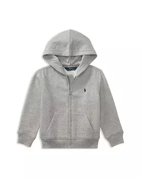 Флисовая толстовка на молнии для мальчиков – Little Kid Ralph Lauren, цвет Gray