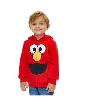 Флисовая толстовка на молнии для мальчиков до 12 месяцев (7–8 лет) Sesame Street, красный