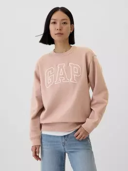 Флисовая толстовка оверсайз с капюшоном Gap, розовый