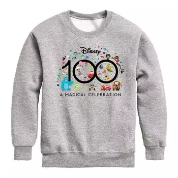 Флисовая толстовка Pixar Group Disney 100 для мальчиков 8–20 лет Licensed Character, серый