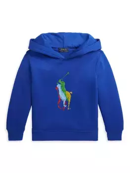 Флисовая толстовка-поло для маленьких мальчиков и мальчиков Polo Ralph Lauren, цвет sapphire star