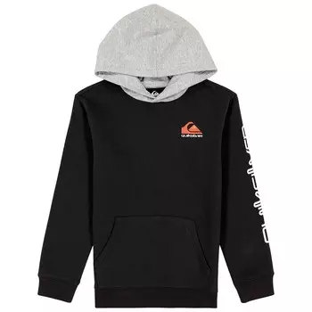 Флисовая толстовка Quiksilver с цветными блоками для мальчиков 8–20 лет, черный