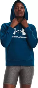 Флисовая толстовка с большим логотипом Rival Under Armour, цвет Varsity Blue/White