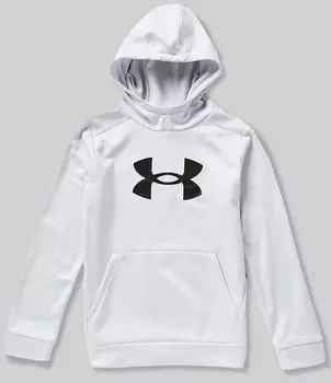 Флисовая толстовка с длинными рукавами и большим логотипом Under Armour Big Boys 8–20 UA Armor, серый