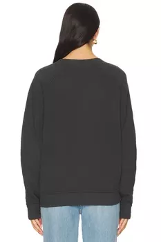 Флисовая толстовка с длинными рукавами и v-образным вырезом Perfectwhitetee, черный