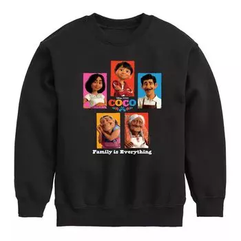Флисовая толстовка с графическим рисунком Disney/Pixar's Coco для мальчиков 8–20 лет Family Is Everything Licensed Character, черный