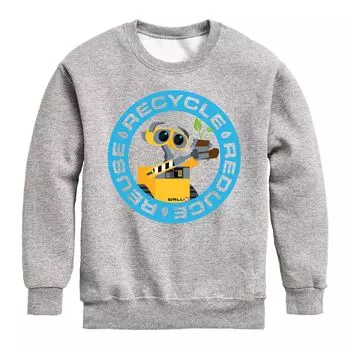 Флисовая толстовка с графическим рисунком Disney/Pixar's Wall-E для мальчиков 8–20 лет из вторичной переработки с меньшим количеством повторного использования Licensed Character
