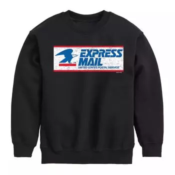 Флисовая толстовка с графическим рисунком USPS Express Mail для мальчиков 8–20 лет Licensed Character, черный