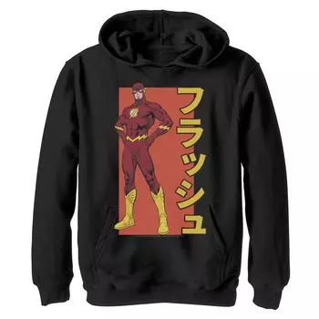 Флисовая толстовка с изображением кандзи и портретом DC Comics The Flash для мальчиков 8–20 лет Licensed Character
