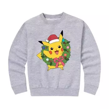 Флисовая толстовка с изображением венка Pokemon Pika для мальчиков 8–20 лет Pokemon