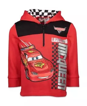 Флисовая толстовка с капюшоном на молнии для мальчиков до 12 месяцев (18–20 месяцев) Disney, красный