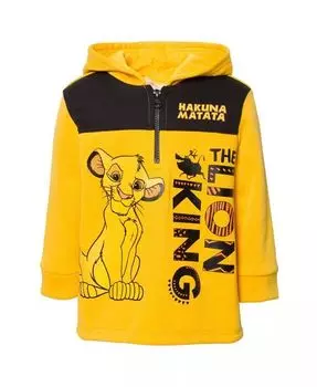 Флисовая толстовка с капюшоном на молнии до половины для мальчиков (12 месяцев – 18–20) Disney, оранжевый