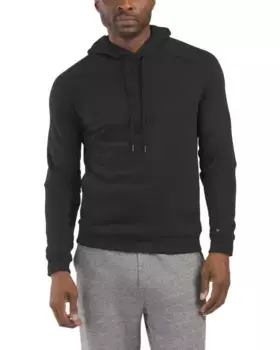 Флисовая толстовка с капюшоном реглан Kenneth Cole, черный